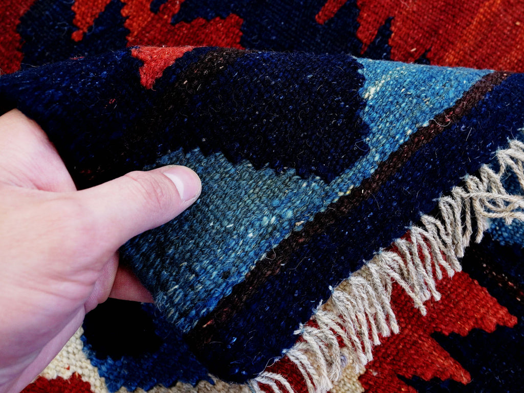 5x7 Ft Colorful Kilim Rug - Handwoven Afghan Flat Weave