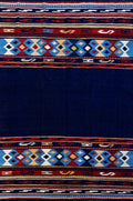 5x8 Ft Navy Blue Kilim Rug - Handwoven Afghan Flatweave