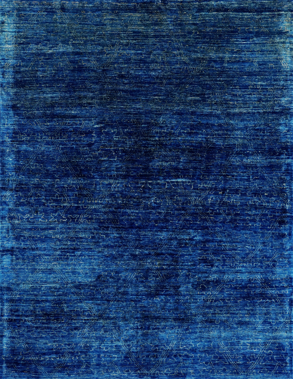 5x7 Ft Blue Gabbeh Rug - Wool Area Rug - Contemporary Design