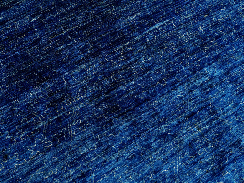 5x7 Ft Blue Gabbeh Rug - Wool Area Rug - Contemporary Design