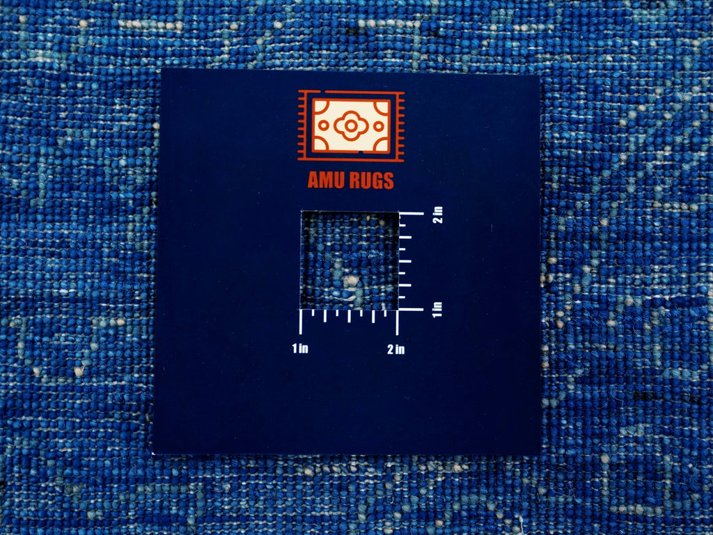 5x7 Ft Blue Gabbeh Rug - Wool Area Rug - Contemporary Design