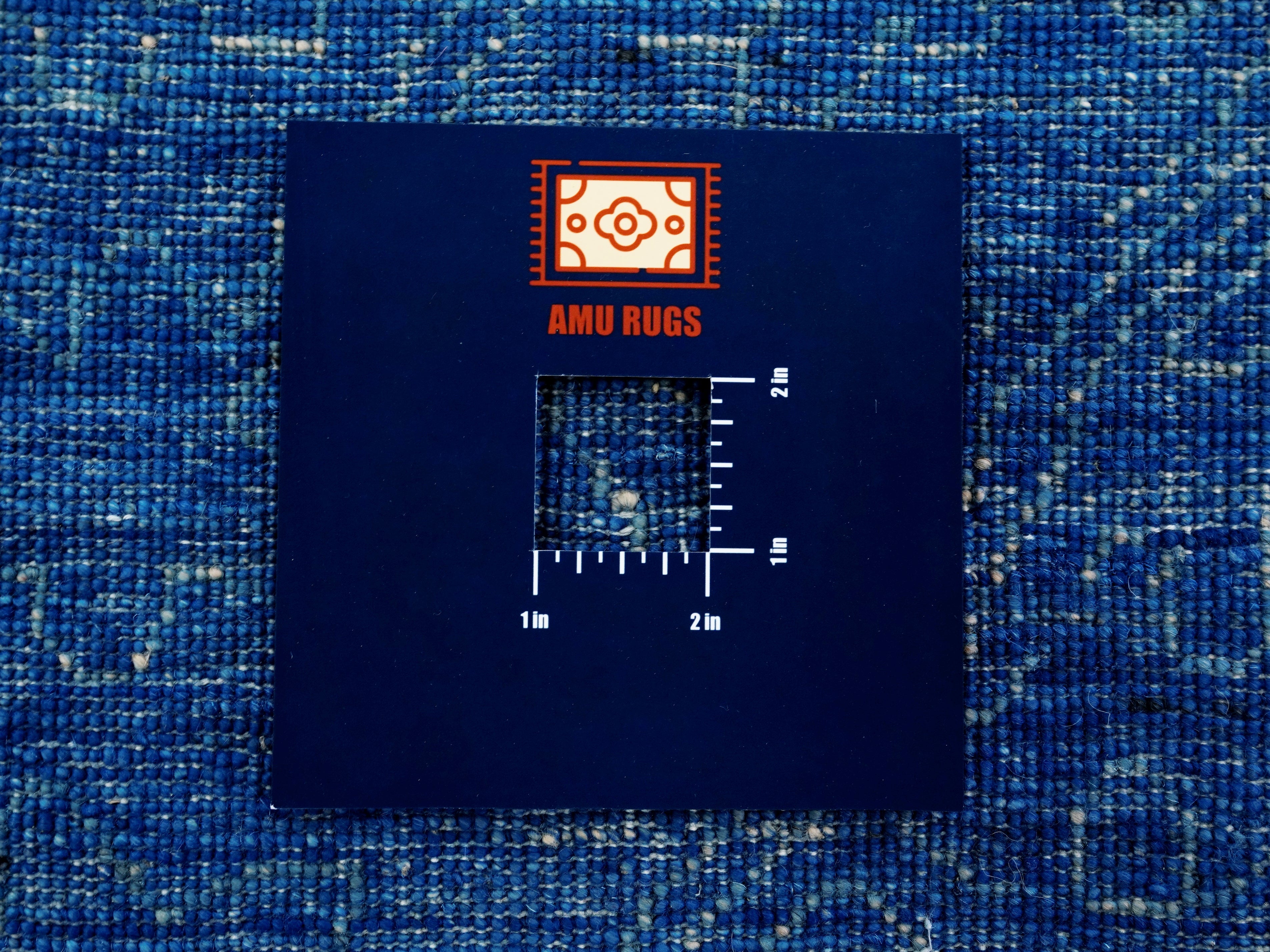 5x7 Ft Blue Gabbeh Rug - Wool Area Rug - Contemporary Design