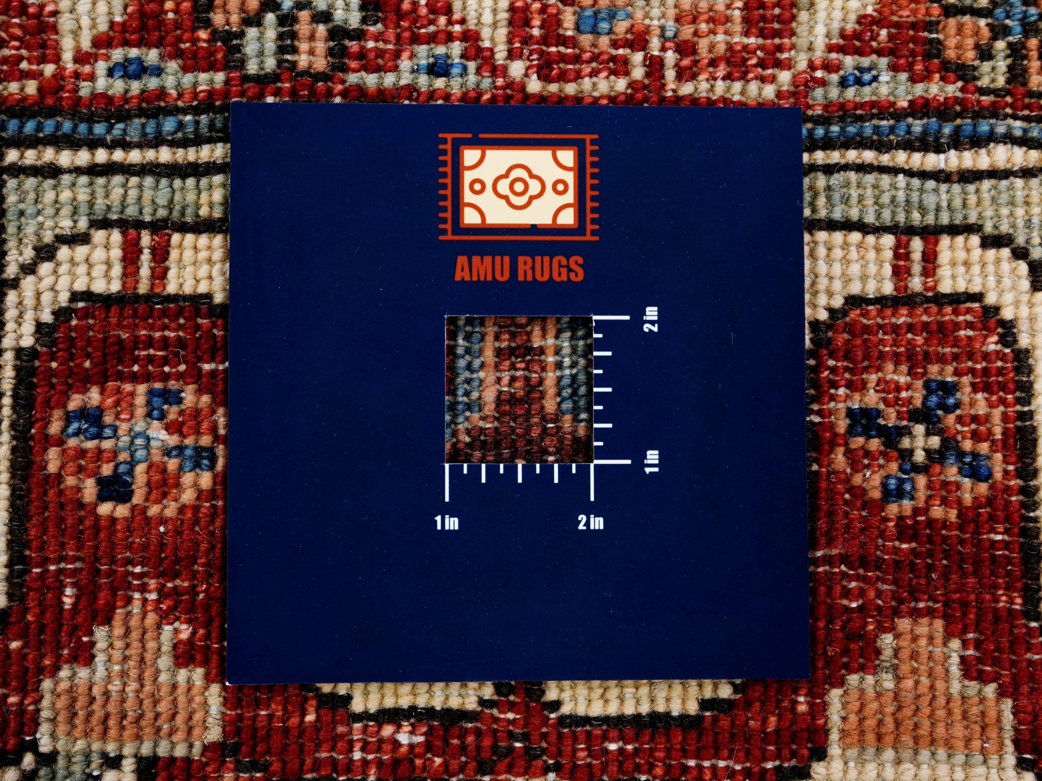 5x7 Ft Green Heriz Rug - Handmade Afghan Rug - Persian Design