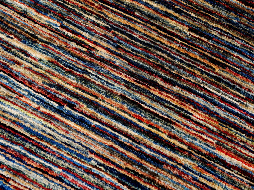 6x10 Ft Multicolor Gabbeh Rug - Afghan Wool Area Rug - Contemporary Design