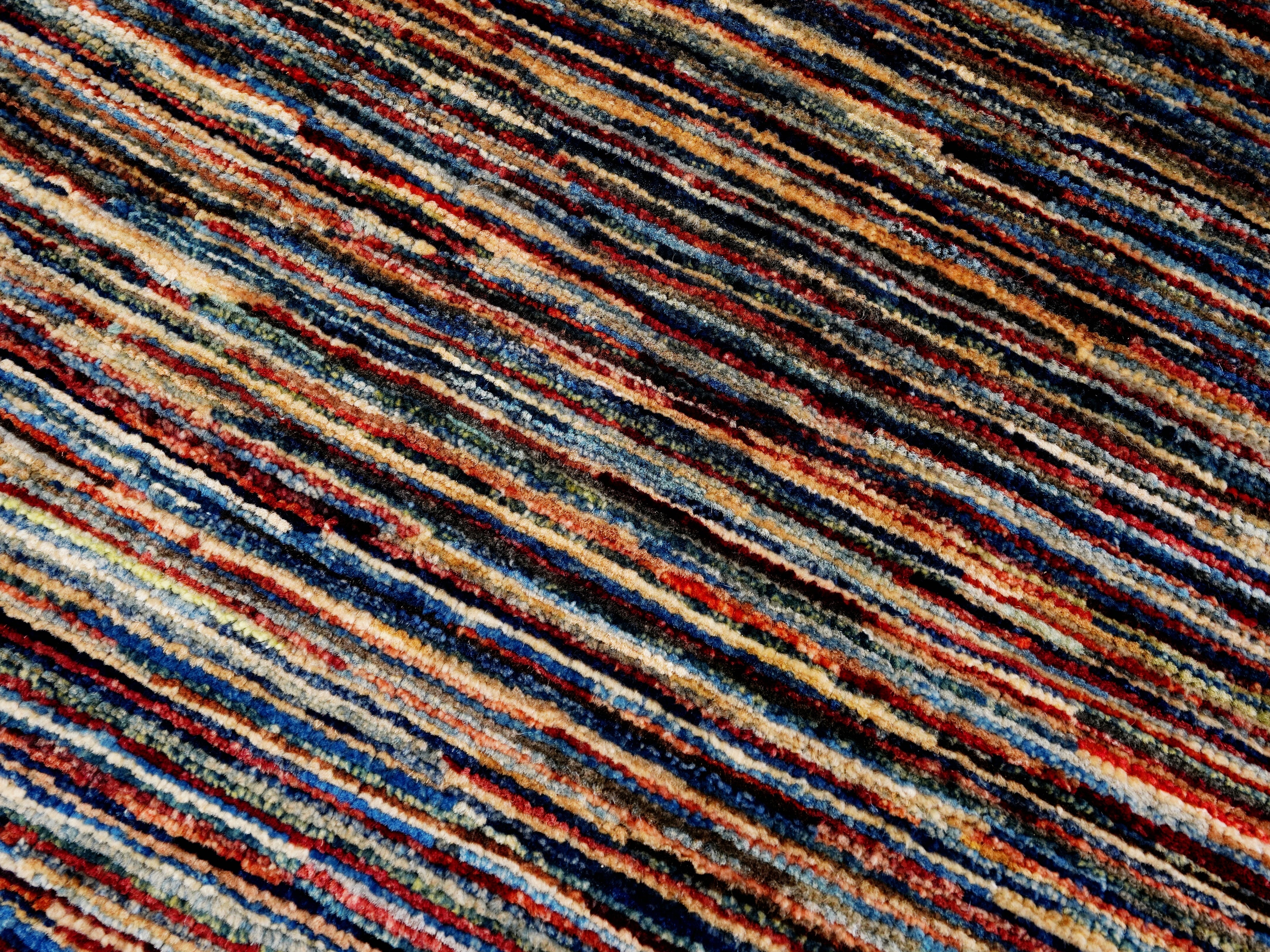 6x10 Ft Multicolor Gabbeh Rug - Afghan Wool Area Rug - Contemporary Design