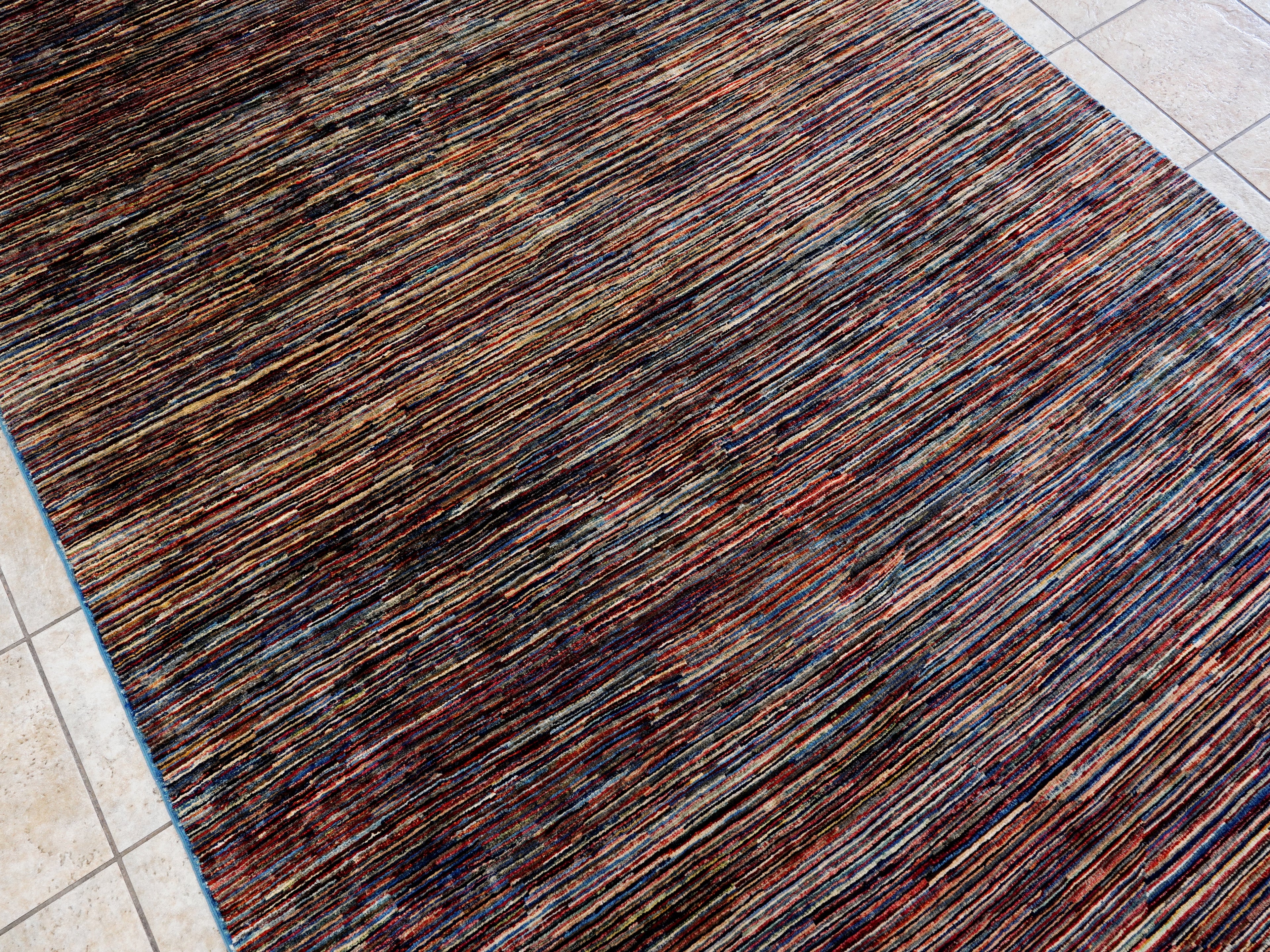 6x10 Ft Multicolor Gabbeh Rug - Afghan Wool Area Rug - Contemporary Design