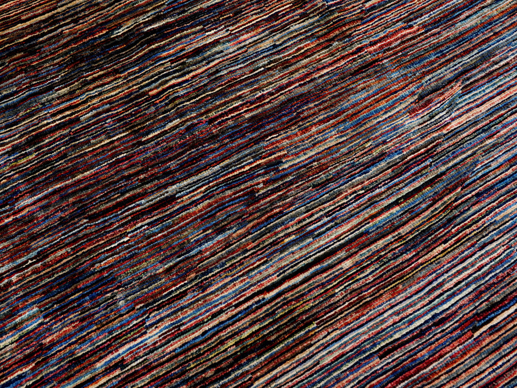 6x10 Ft Multicolor Gabbeh Rug - Afghan Wool Area Rug - Contemporary Design