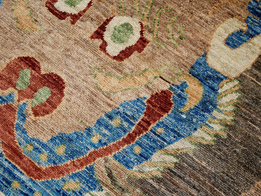 4x6 Ft Neutral Tiger Rug - Hand Knotted Wool Rug