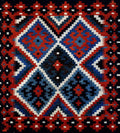 4x4 Ft Blue Square Killim Rug - Afghan Handwoven Flatweave