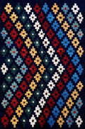 4x6 Ft Navy Blue Kilim Rug - Tribal Flat Weave