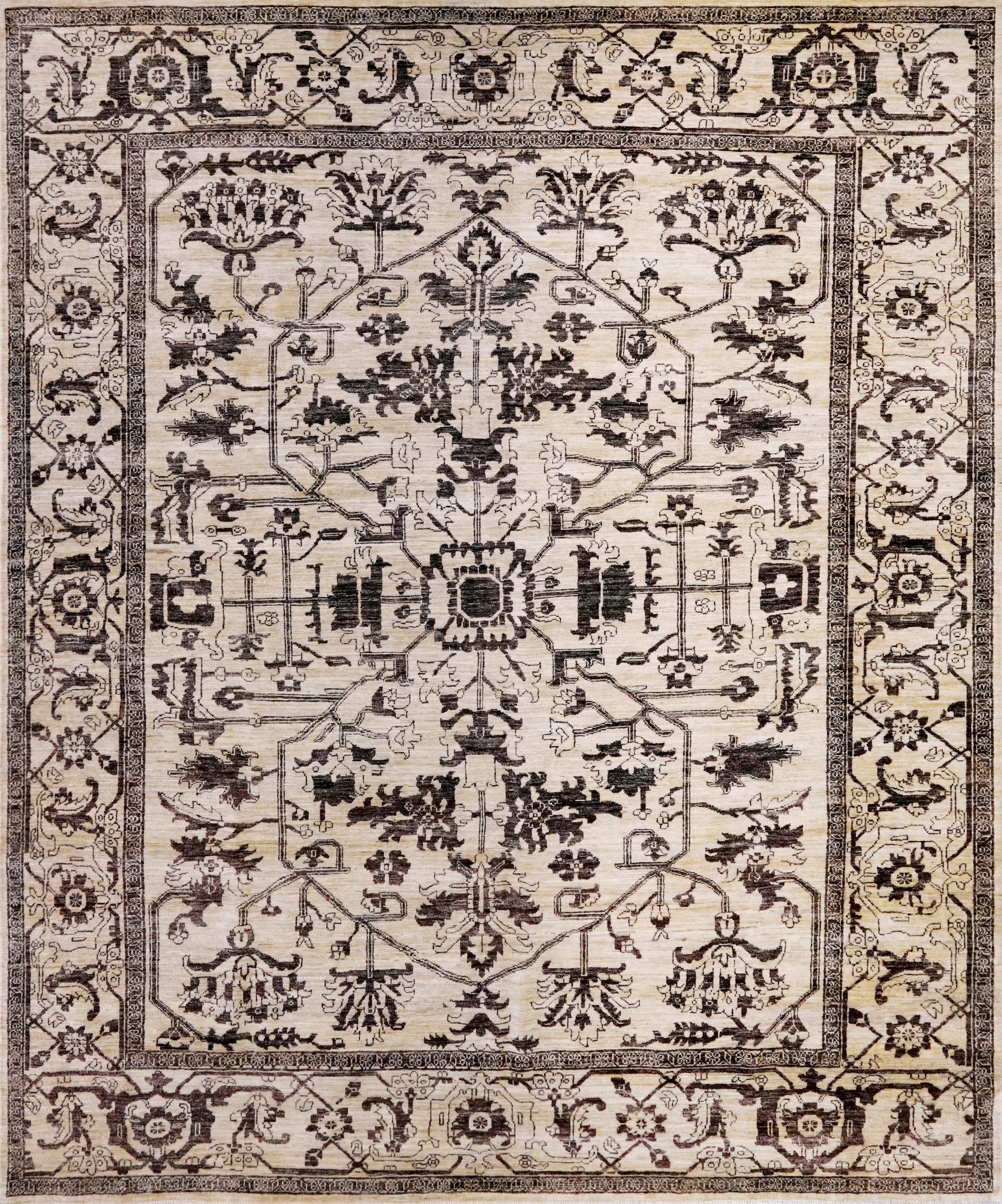 8x10 Ft Beige Bidjar Rug - Hand Knotted Oriental Rug