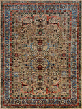 9x12 Ft Brown Afghan Rug - Hand Knotted Traditional Rug