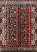 10x12 Ft Red Afghan Rug - Hand Knotted Traditional Rug