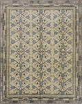 8x10 Ft Beige Green Oushak  Rug - Hand Knotted Afghan Rug