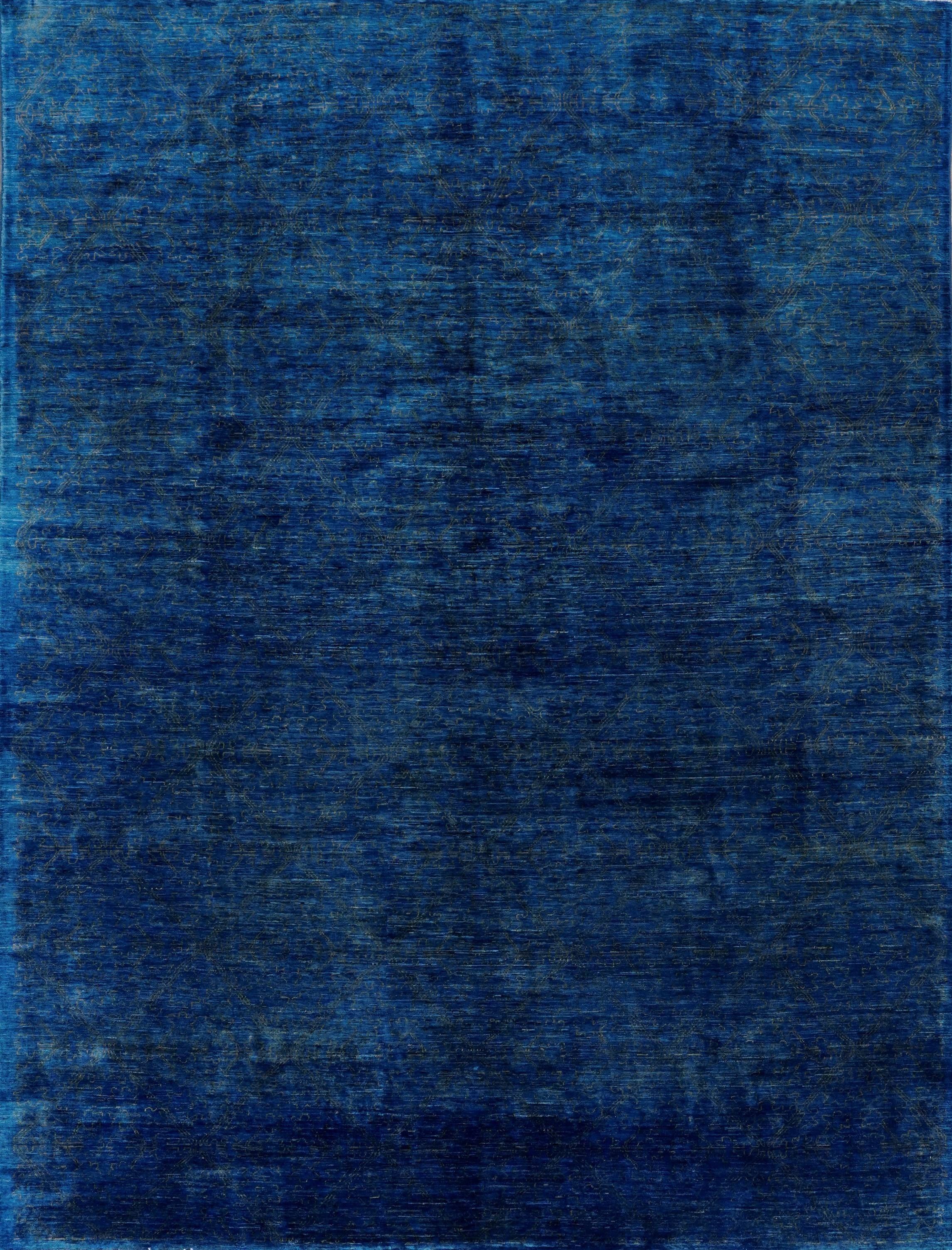 8x10 Ft Blue Gabbeh Rug - Hand Knotted Afghan Rug