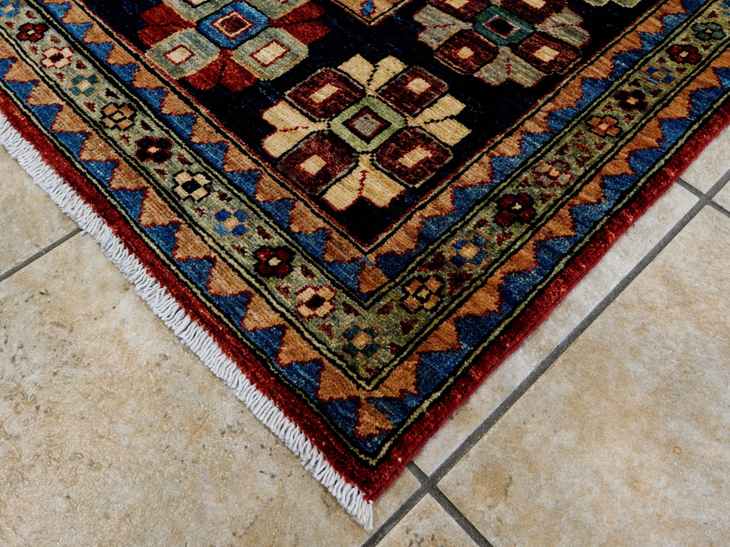 10x14 Ft Red Oriental Rug - Hand Knotted Afghan Wool Rug