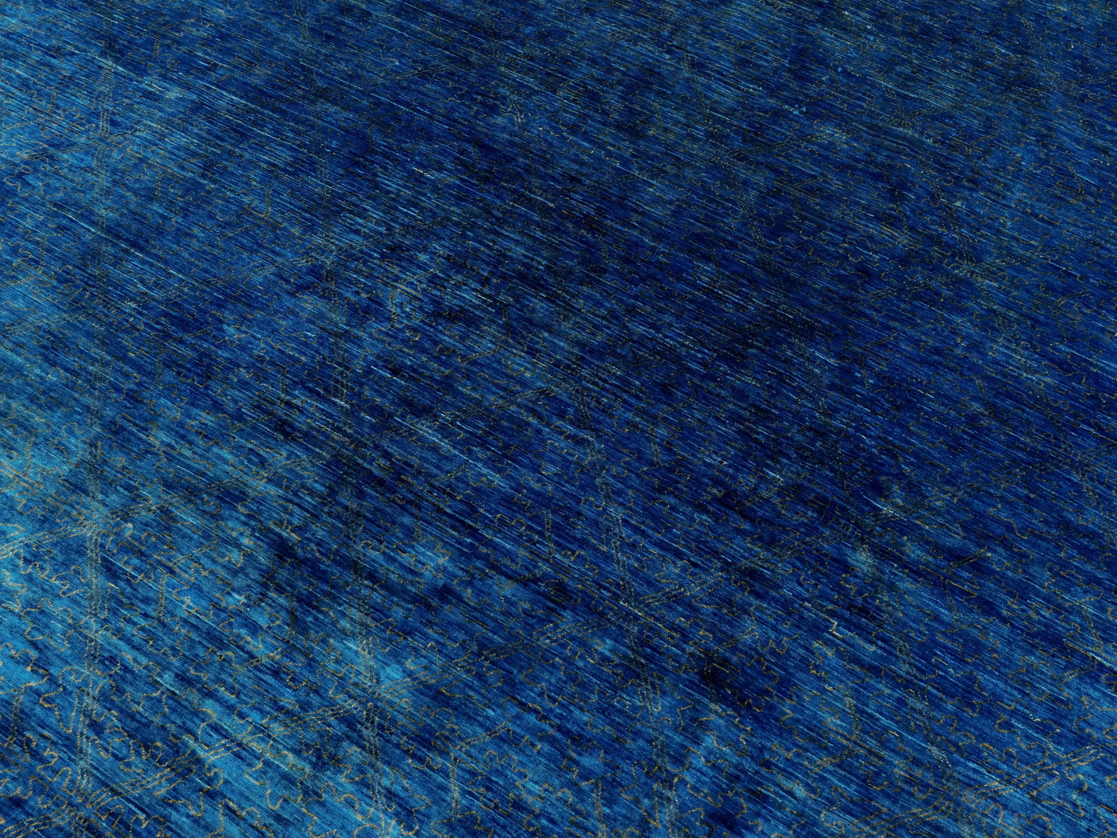 8x10 Ft Blue Gabbeh Rug - Hand Knotted Afghan Rug