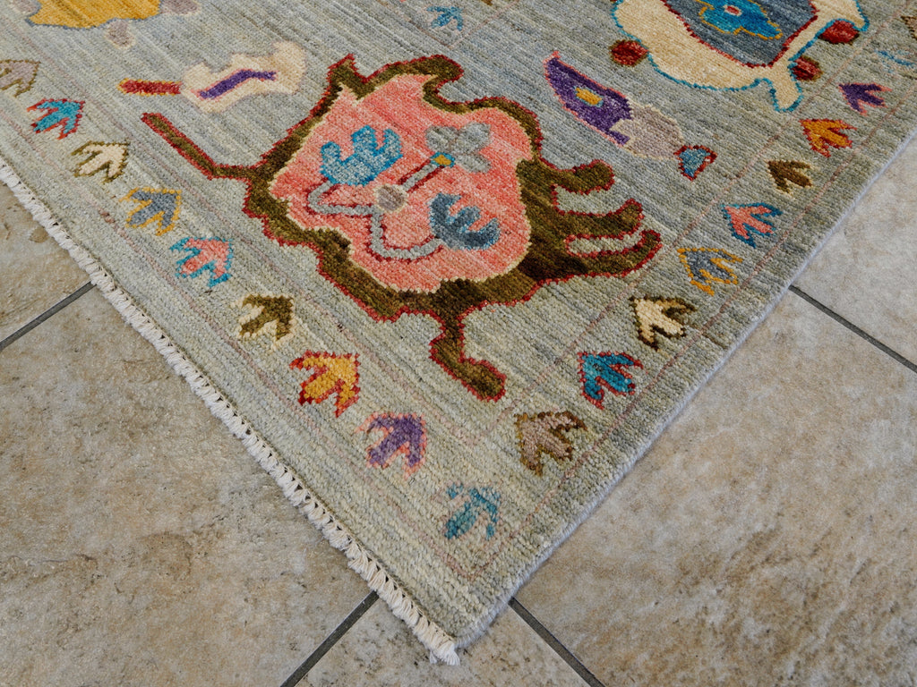 8x10 Ft Colorful Oushak Rug - Afghan Oriental Rug