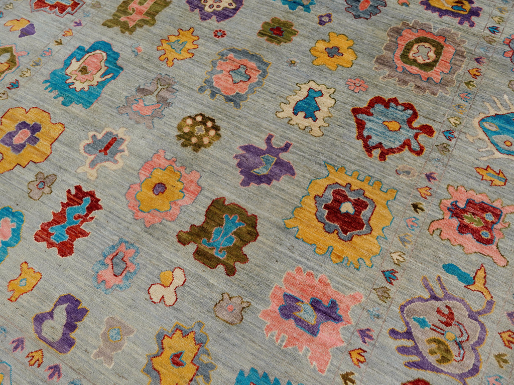 8x10 Ft Colorful Oushak Rug - Afghan Oriental Rug