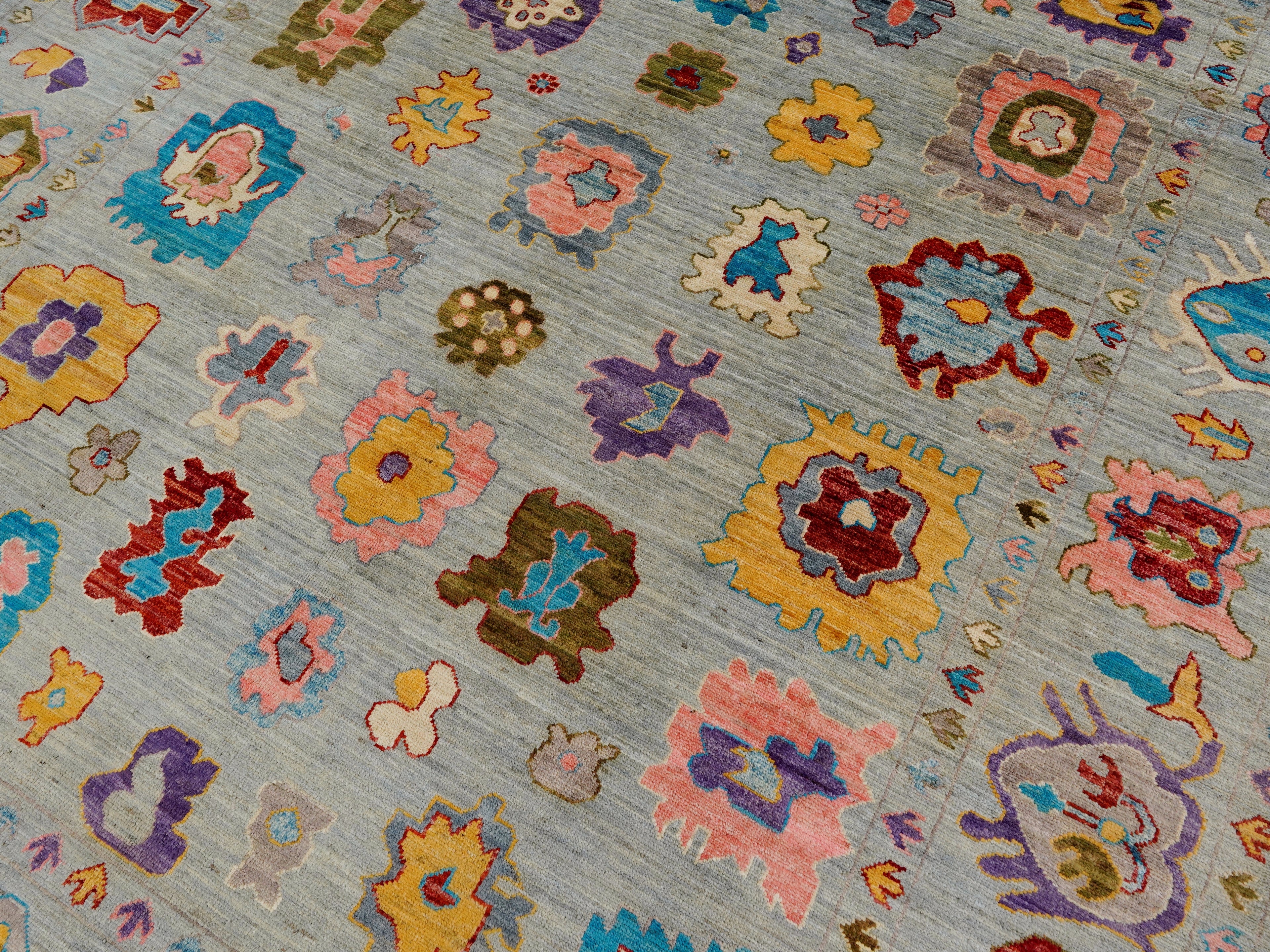 8x10 Ft Colorful Oushak Rug - Afghan Oriental Rug