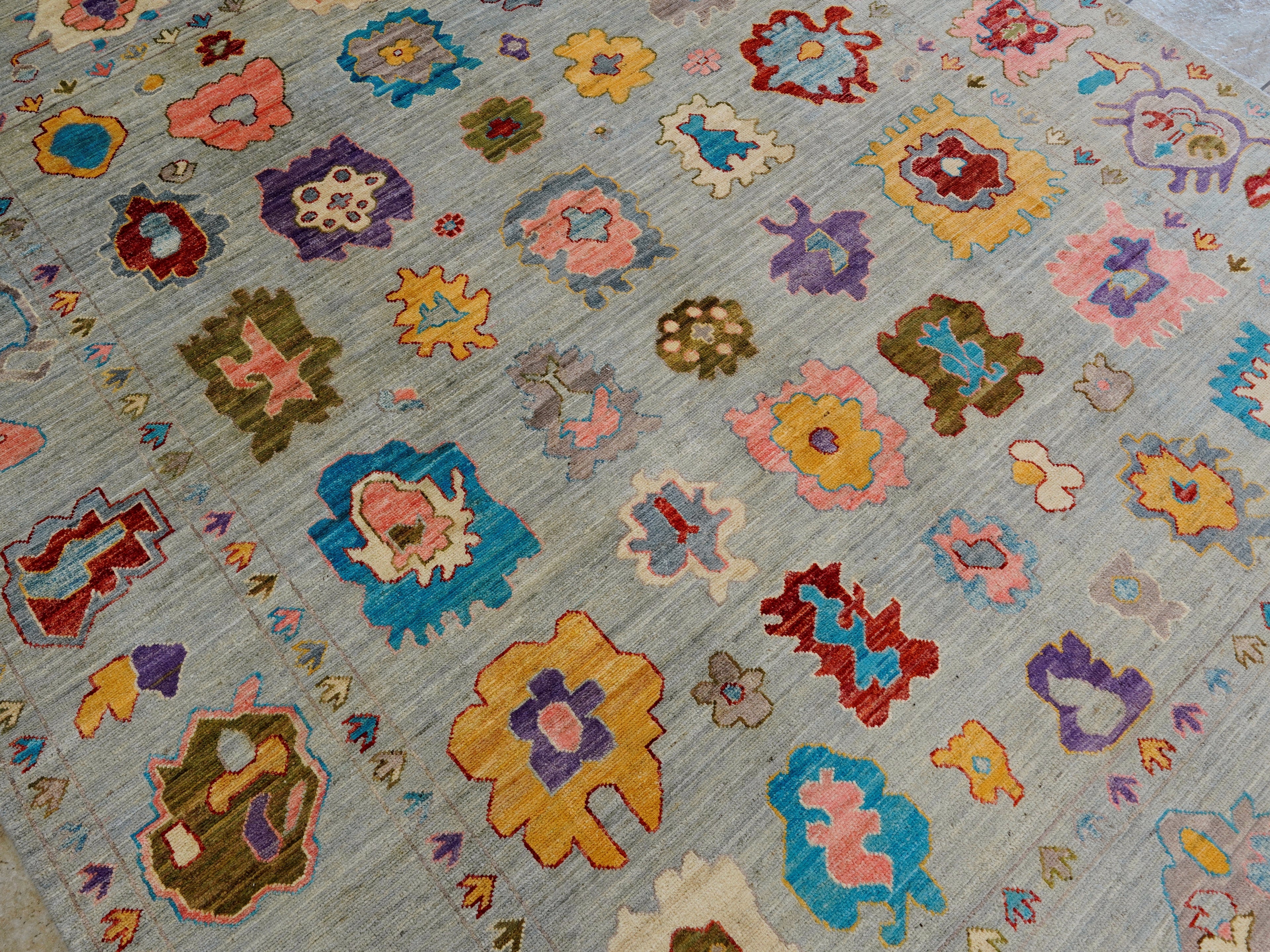 8x10 Ft Colorful Oushak Rug - Afghan Oriental Rug