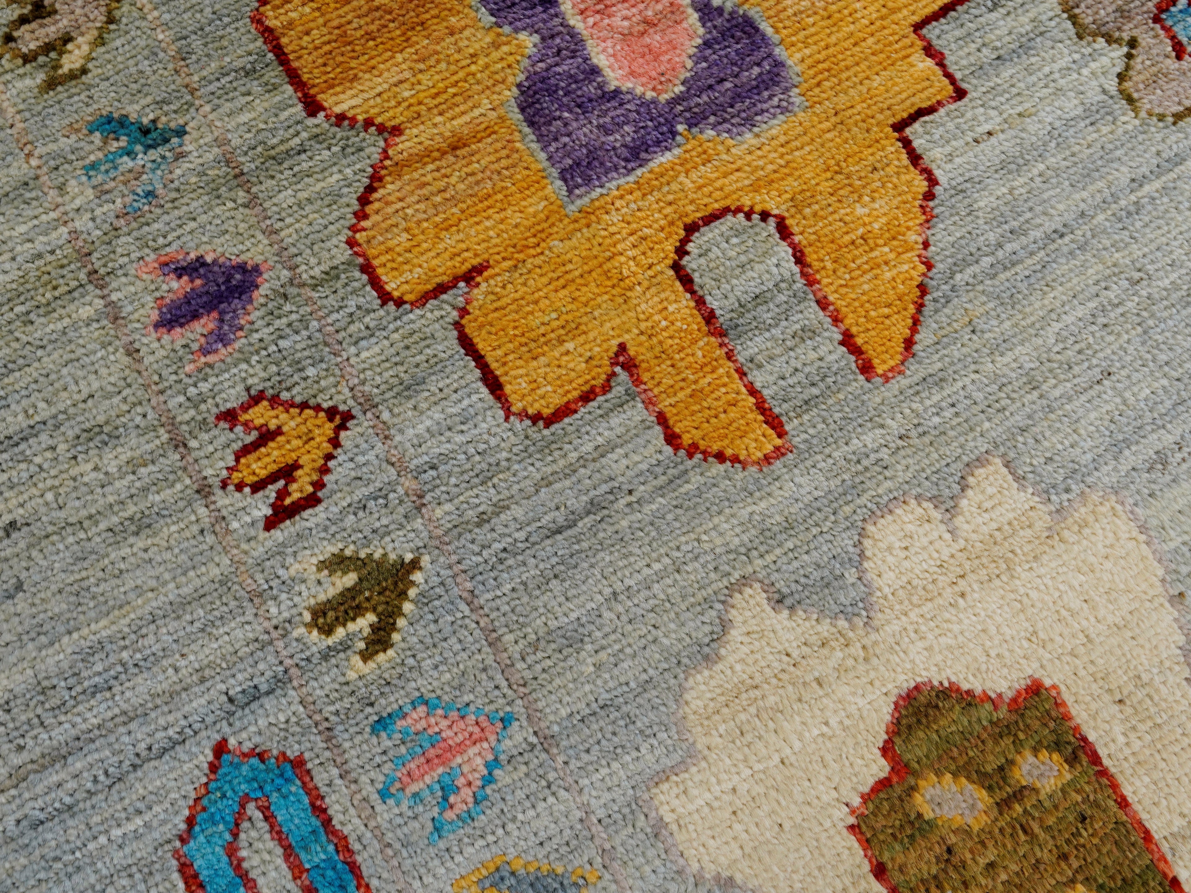 8x10 Ft Colorful Oushak Rug - Afghan Oriental Rug