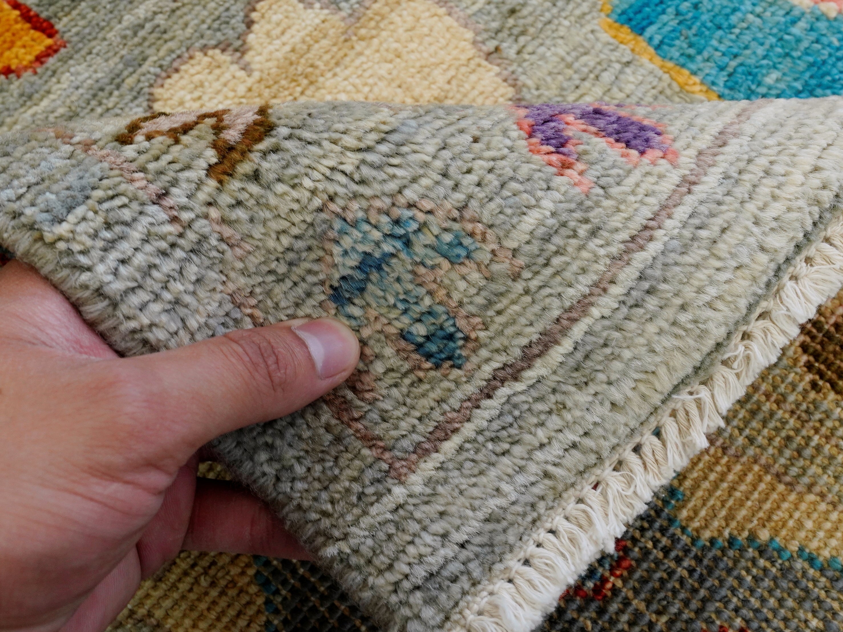 8x10 Ft Colorful Oushak Rug - Afghan Oriental Rug