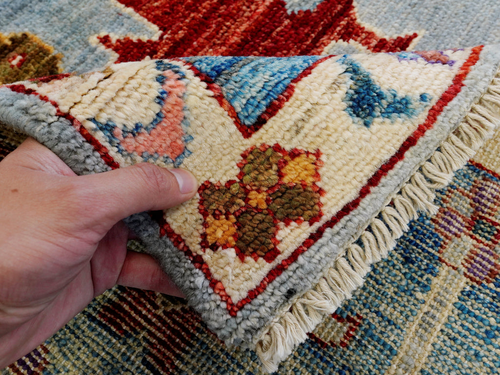 8x10 Ft Blue & Gray Oushak Rug - Afghan Hand Knotted Area Rug