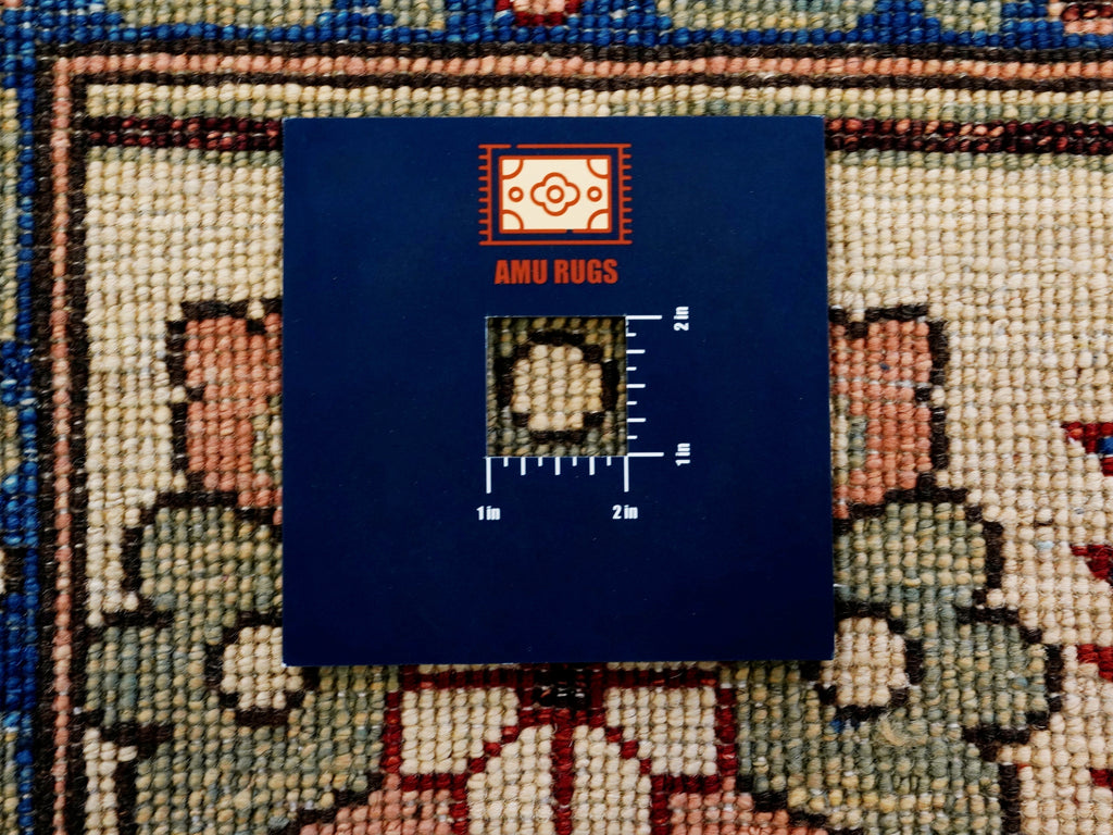 9x12 Ft Red & Beige Afghan Rug - Hand Knotted Traditional Rug