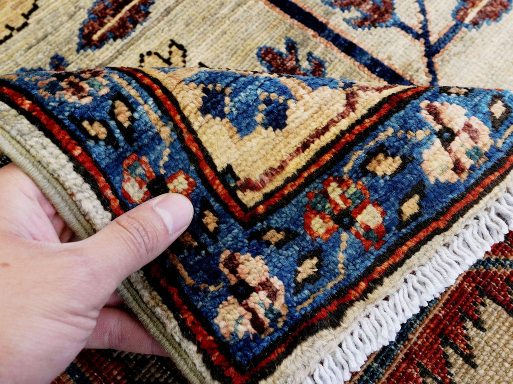 6x9 Ft Floral Afghan Rug - Hand Knotted Oriental Area Rug