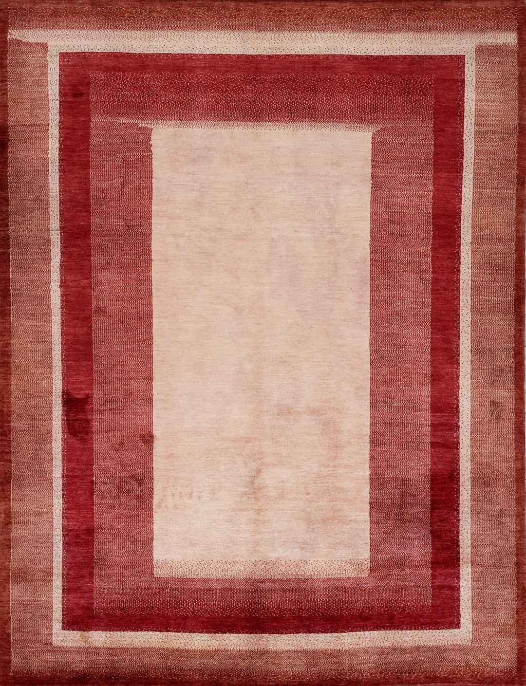 9x12 Ft Red Gabbeh Rug - Handmade Afghan Wool Rug