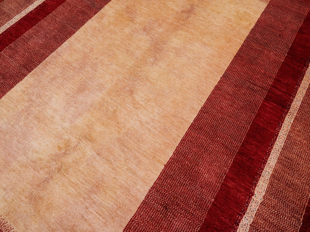 9x12 Ft Red Gabbeh Rug - Handmade Afghan Wool Rug