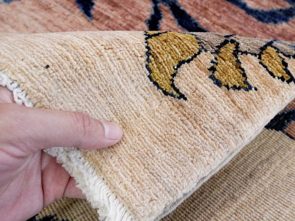 3x5 Ft Beige Tiger Rug - Hand Knotted Afghan Rug - Animal Design