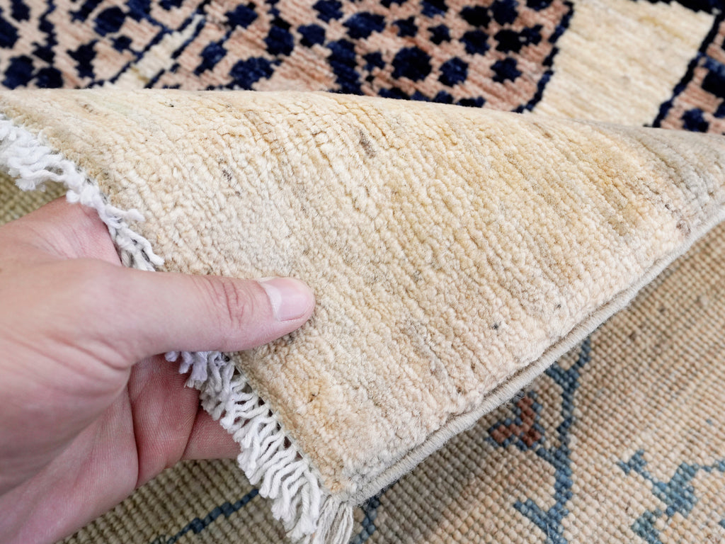 3x5 Ft Beige Cheetah Rug - Hand Knotted Afghan Rug - Animal Design