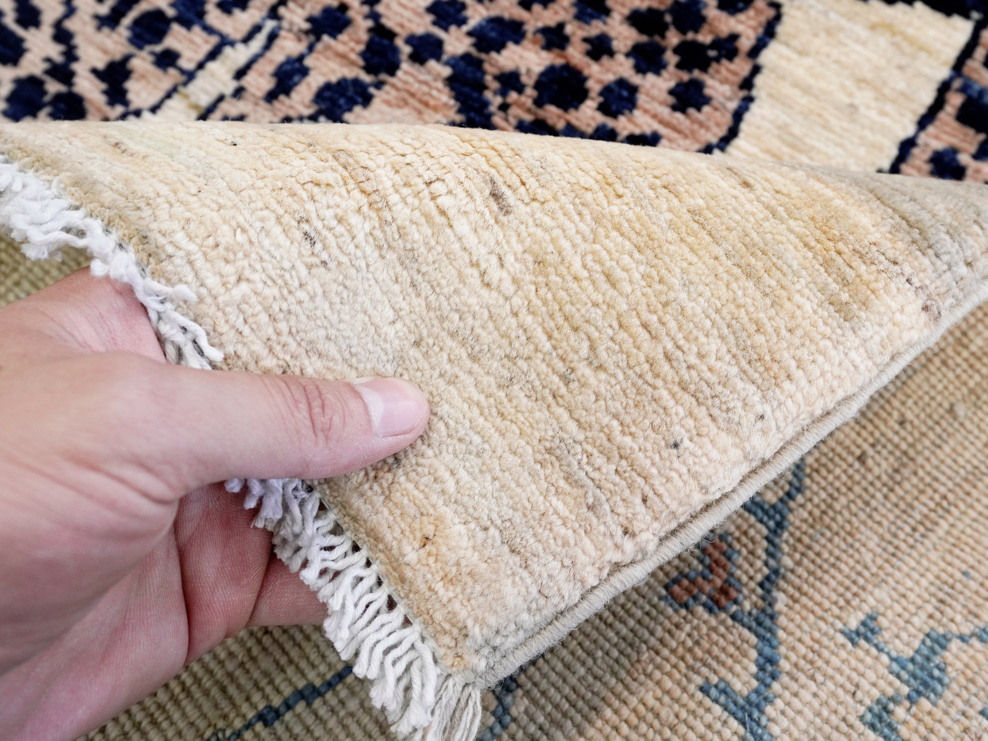 3x5 Ft Beige Cheetah Rug - Hand Knotted Afghan Rug - Animal Design