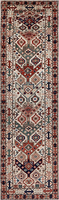 10 Ft Beige Oriental Runner Rug - Afghan Hand Knotted Rug