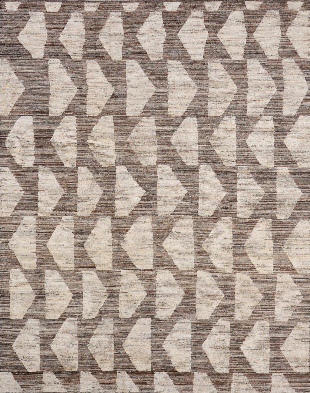 9x12 Ft Beige Moroccan Rug - Hand Knotted Wool Area Rug