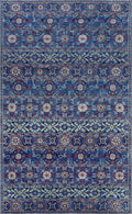 8x14 Ft Blue Mamluk Rug - Hand Knotted Area Rug