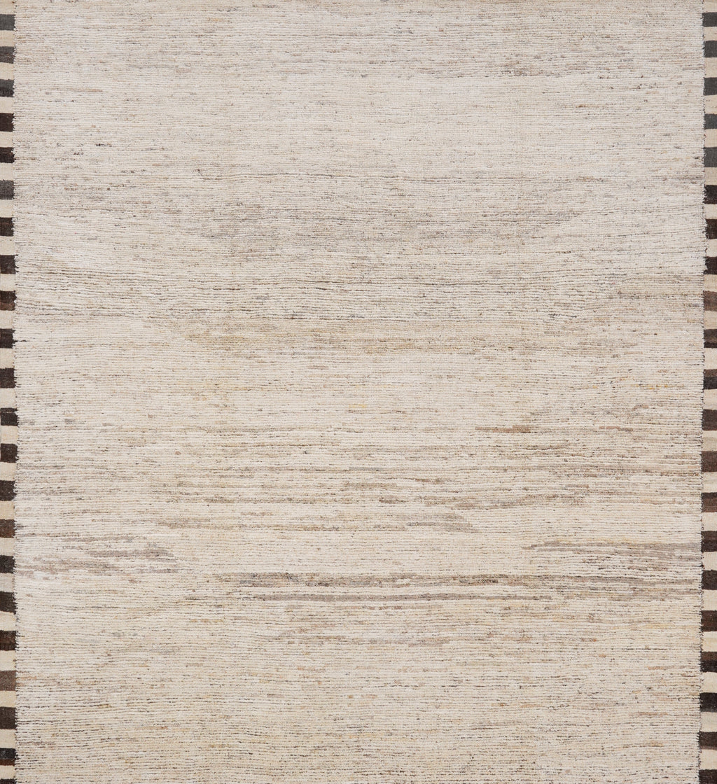 8x10 Ft Beige Moroccan Rug - Hand Knotted Area Rug