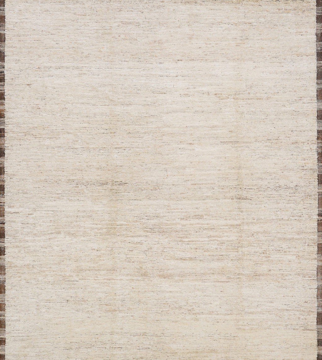 9x10 Ft Beige Moroccan Rug - Hand Knotted Area Rug