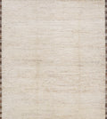 9x10 Ft Beige Moroccan Rug - Hand Knotted Area Rug