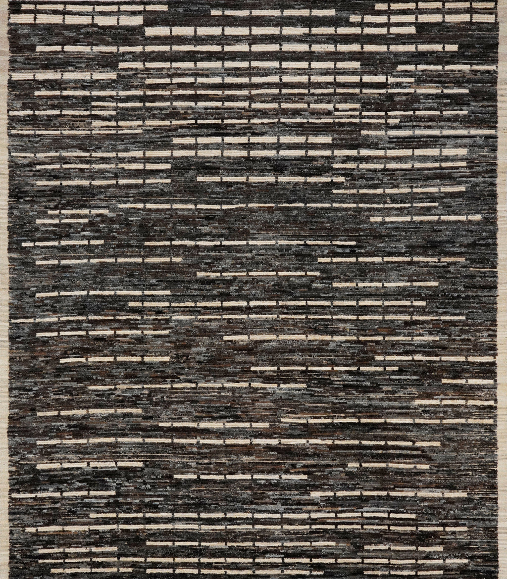 9x10 Ft Brown Moroccan Rug - Hand Knotted Area Rug