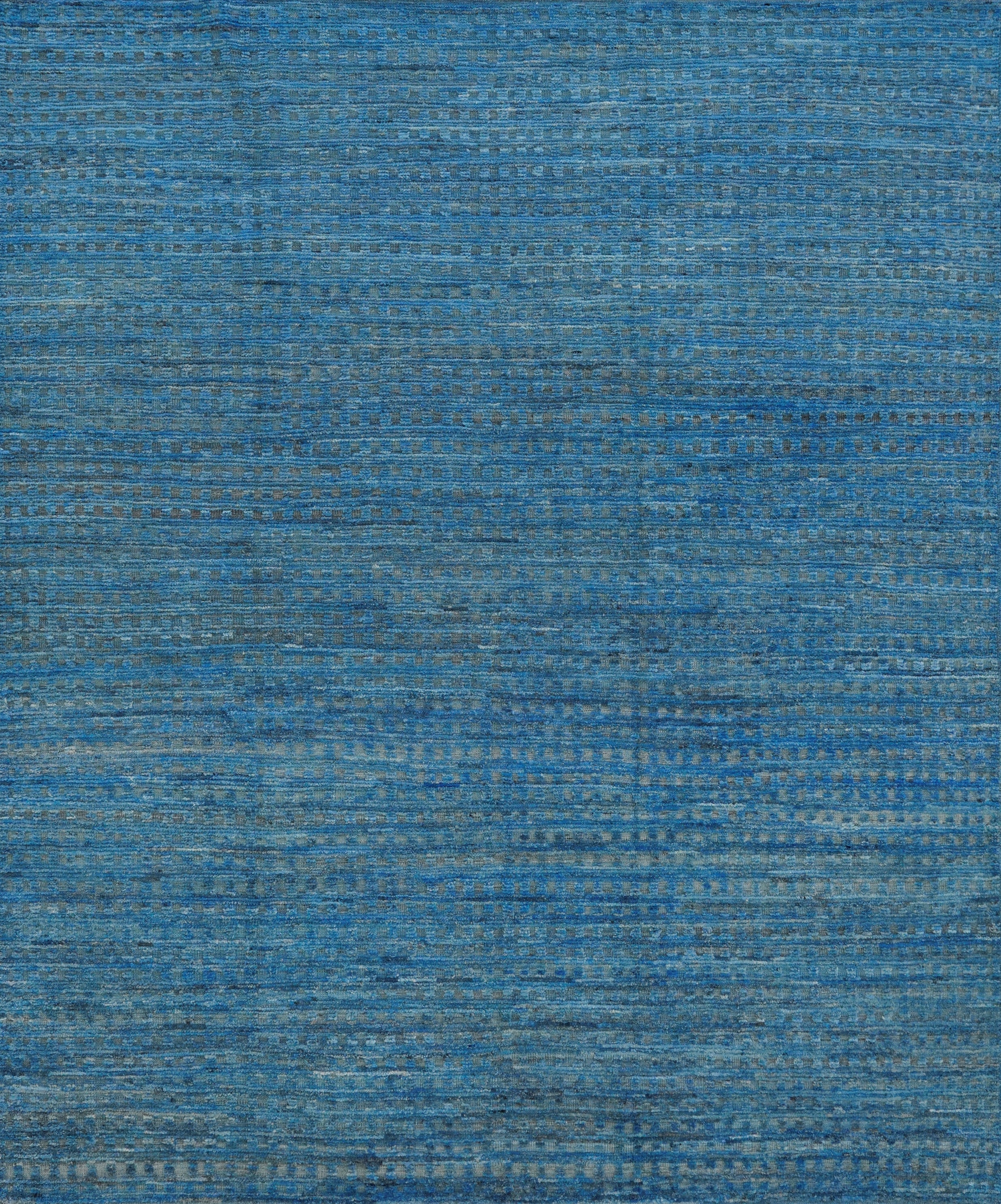 8x10 Ft Blue Moroccan Rug - Hand Knotted Area Rug