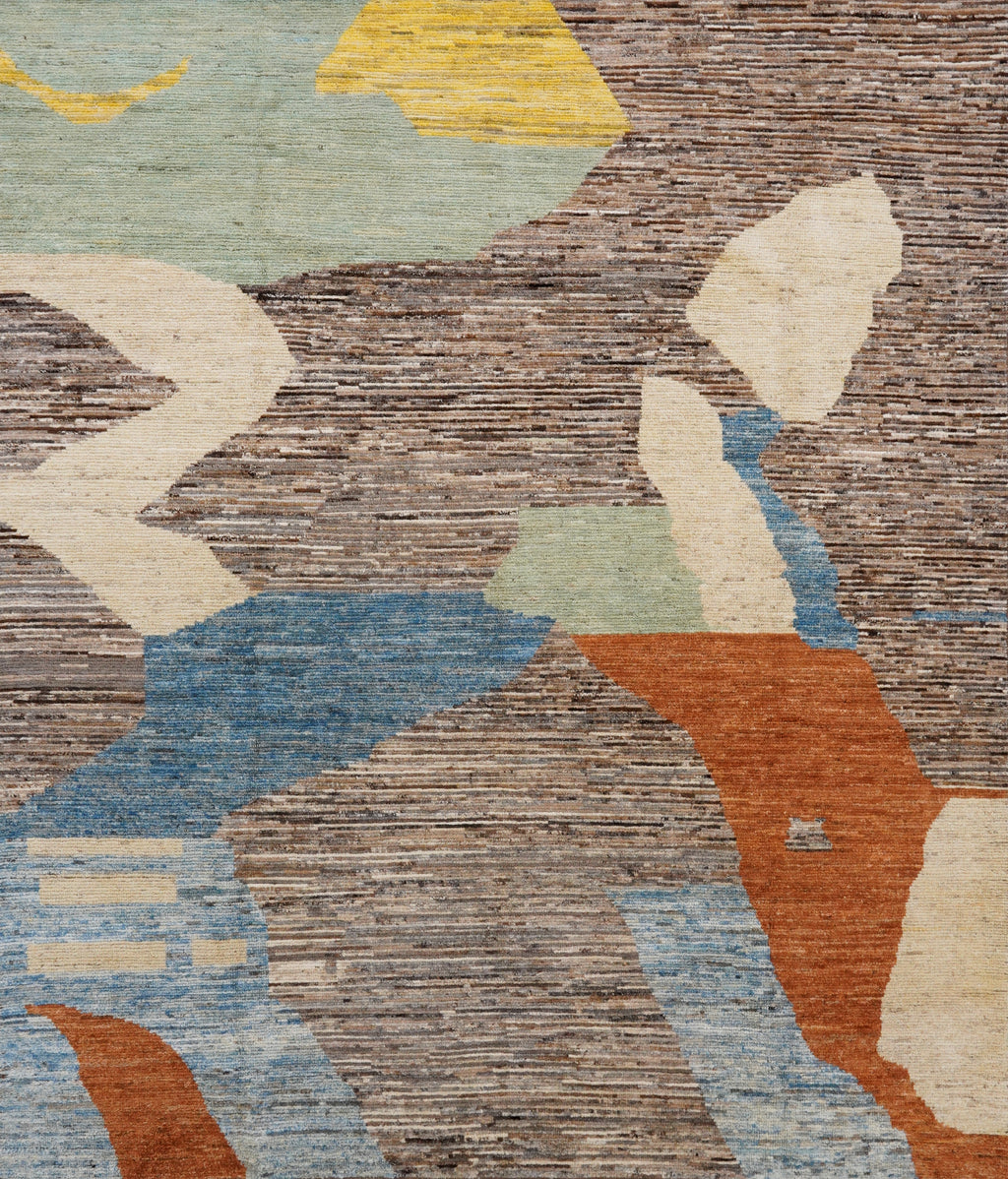 8x10 Ft Abstract Moroccan Rug - Hand Knotted Area Rug