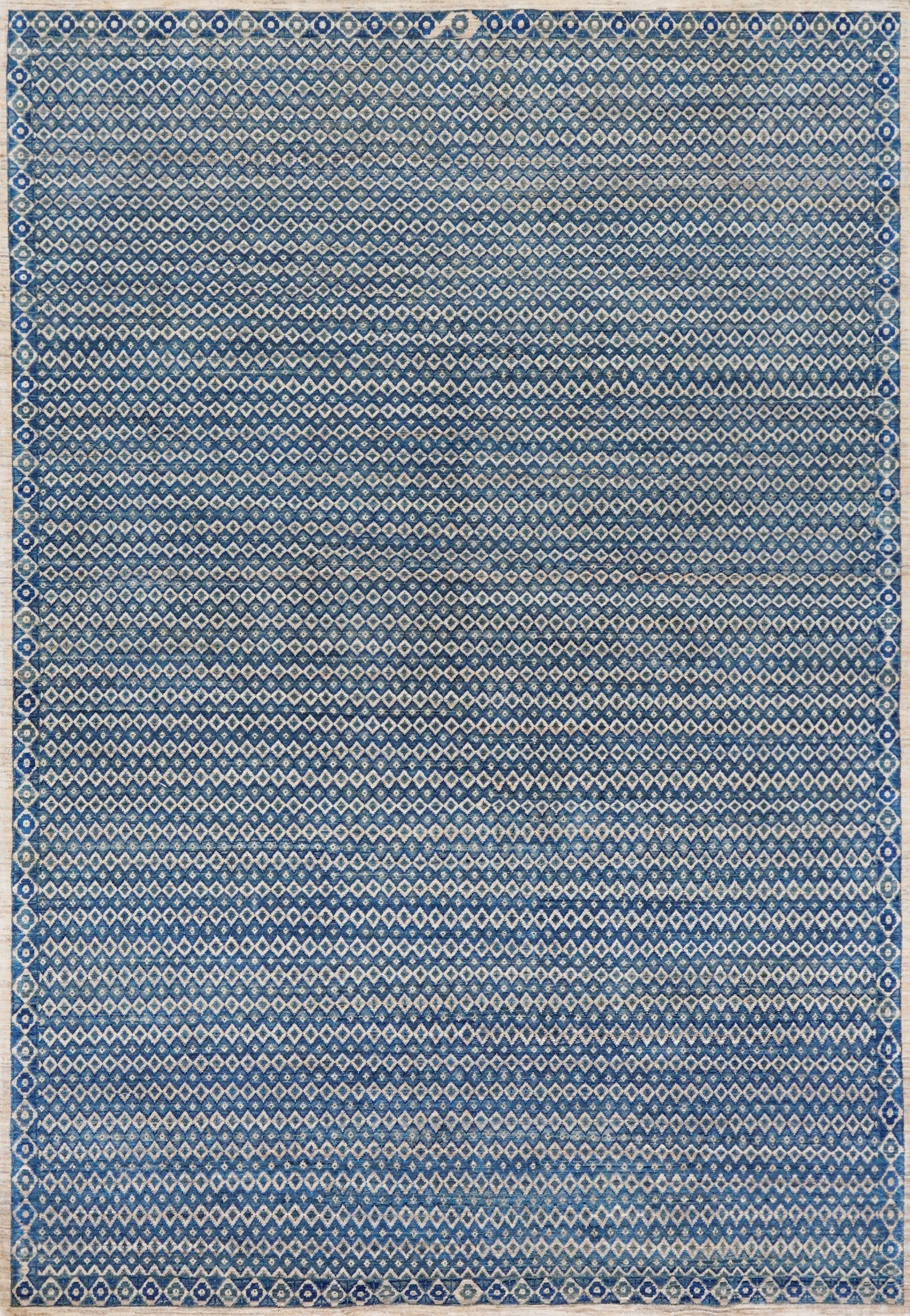5x8 Ft Blue Gabbeh Rug - Hand Knotted Wool Area Rug