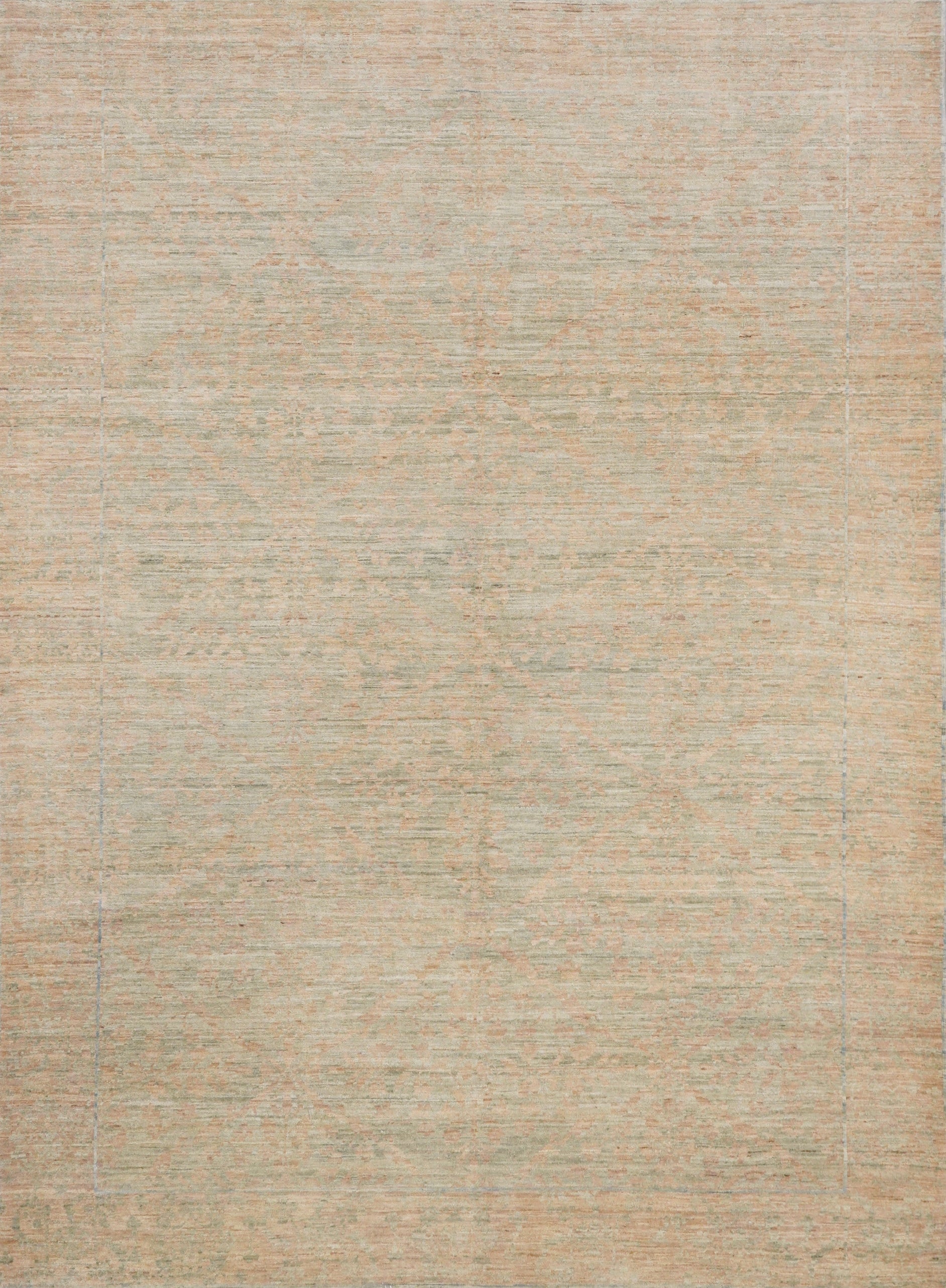 6x9 Green & Beige Gabbeh Rug – Hand Knotted Area Rug
