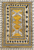 6x9 Ft Beige Yellow Moroccan Rug - Afghan Wool Rug