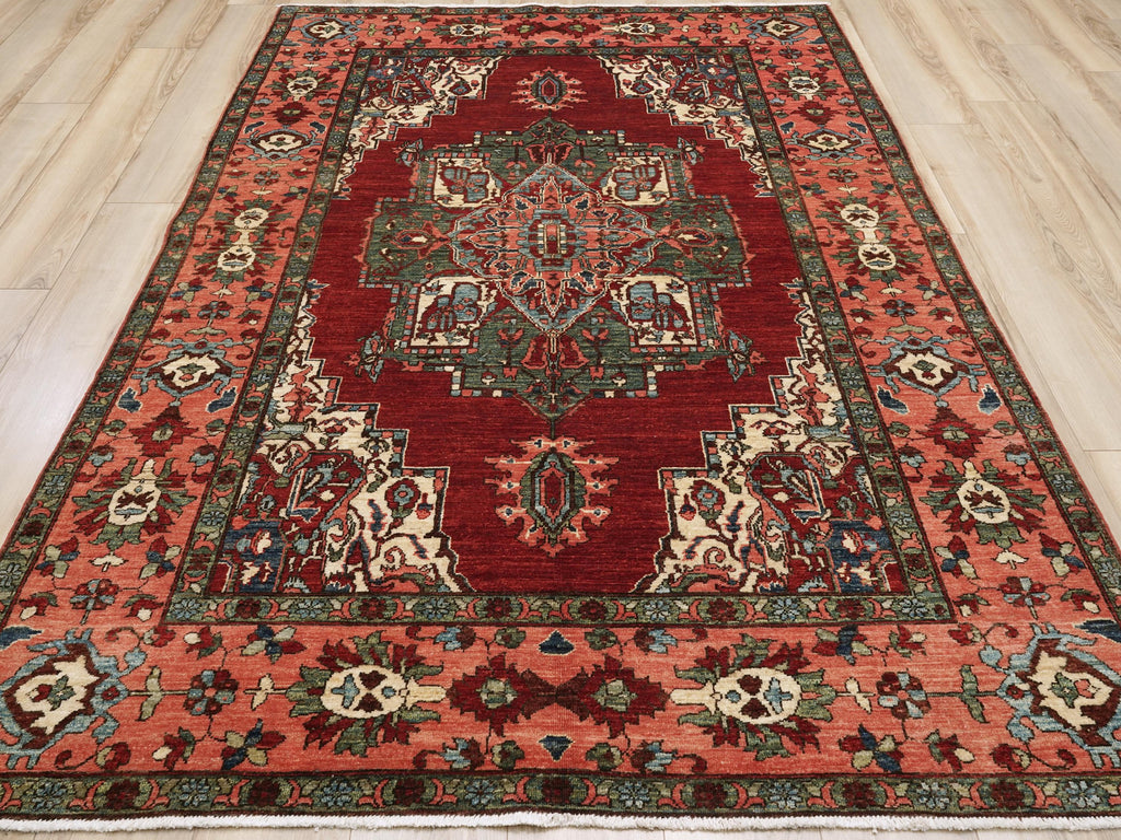 6x9 Ft Red Bidjar Rug - Oriental Wool Area Rug