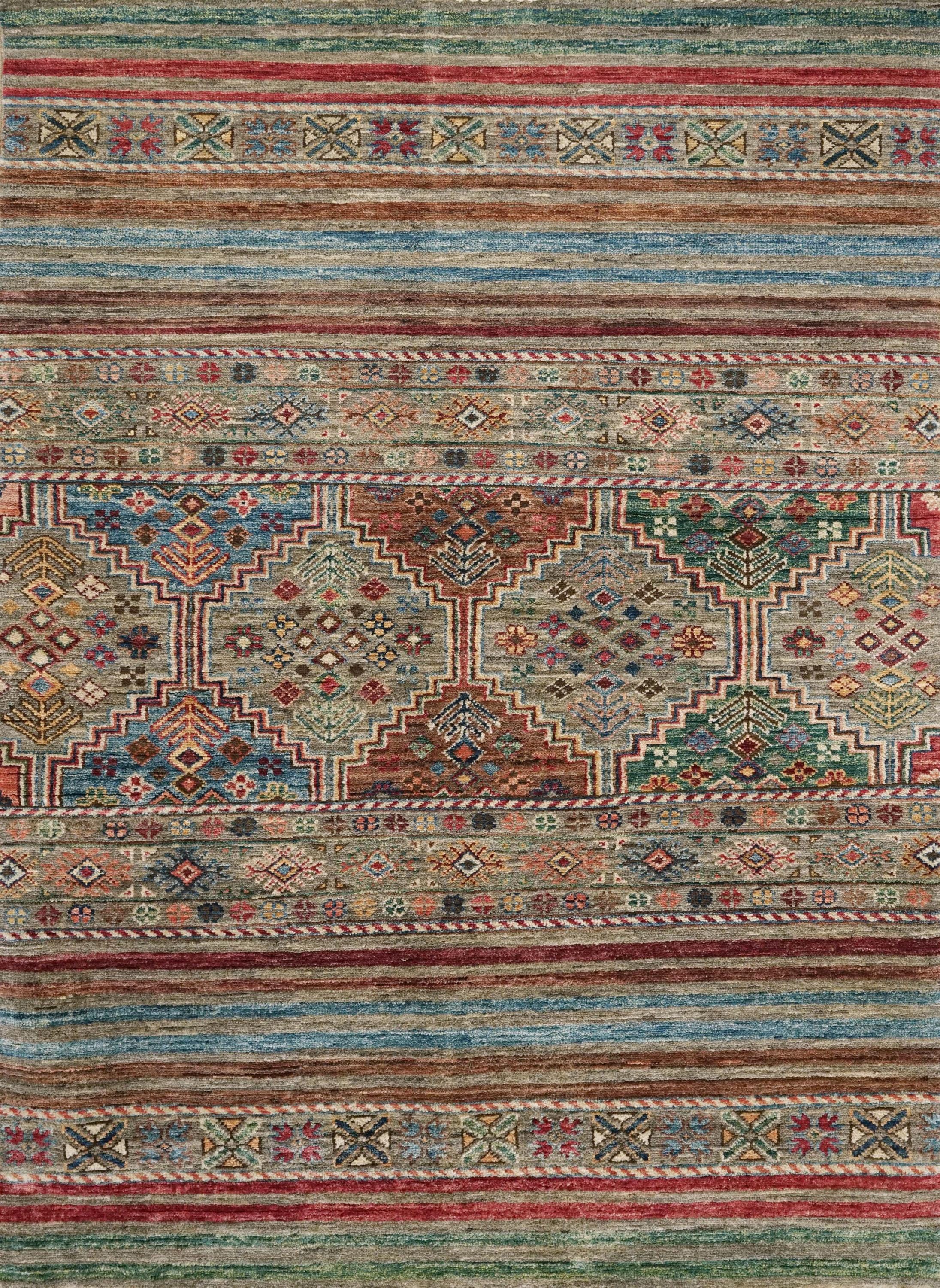3x5 Ft Hand Knotted Khorjin Rug - Colorful Oriental Rug