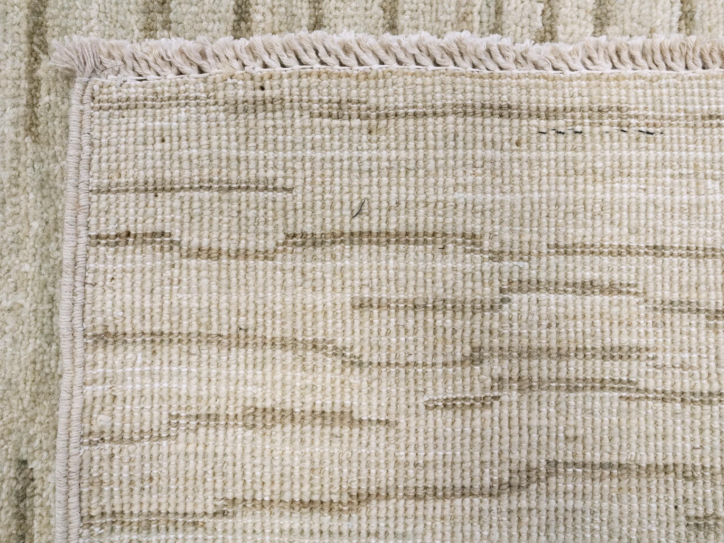 6x9 Ft Beige Gabbeh Rug - Afghan Wool Area Rug - Contemporary Design